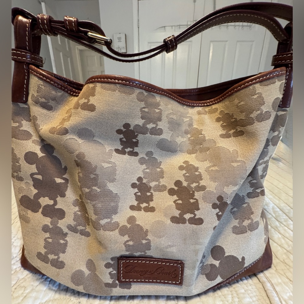 Disney +Dooney & Bourke 
Mickey Mouse Silhouette Pattern Canvas Purse